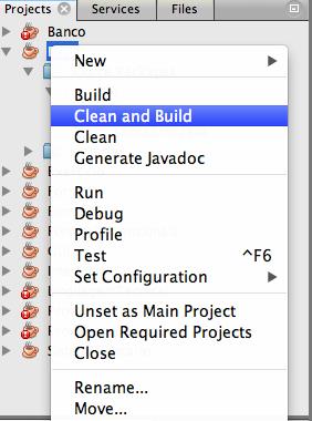 Gerando o JAR pelo NetBeans p Primeiro cllique com o botão direito