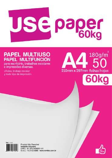 PAPEL 40KG/60KG (A4 E A3) 3544 7897144935441 24 120G A3 *NCM -