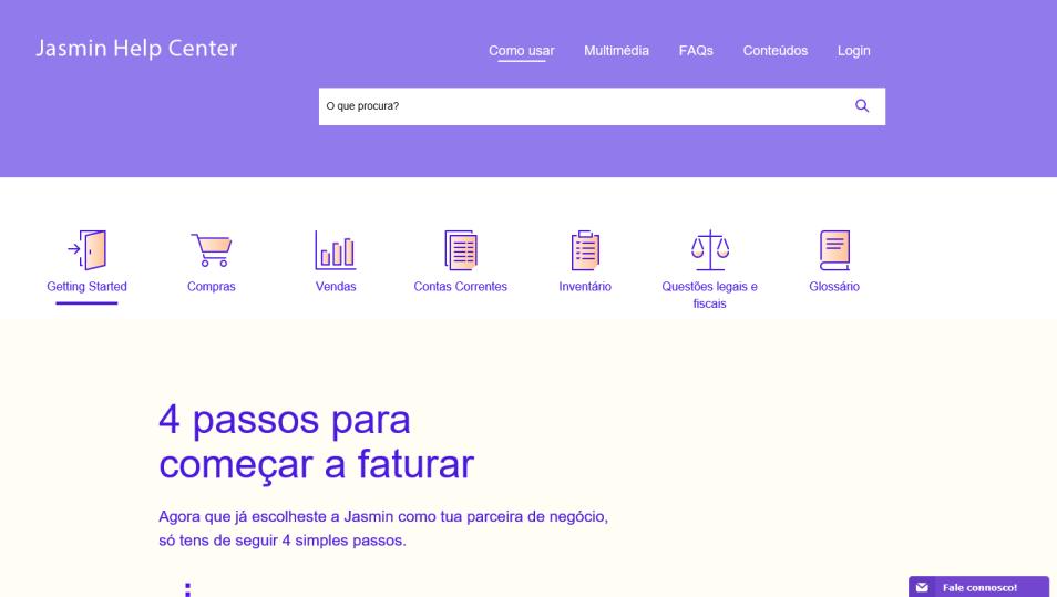 FAQs Aqui pode consultar perguntas mais frequentes sobre o Jasmin, categorizadas por áreas; Conteúdos Aqui pode consultar os últimos e-books e manuais publicados sobre o Jasmin; Login Aqui poderá