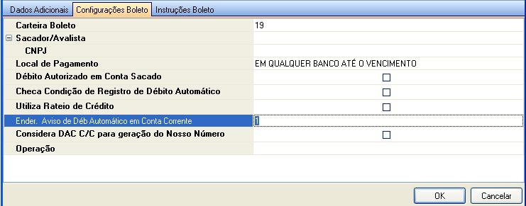 12/39 Aba Instruções Boleto: Instruções Boleto: Instruções a serem impressas no Boleto.