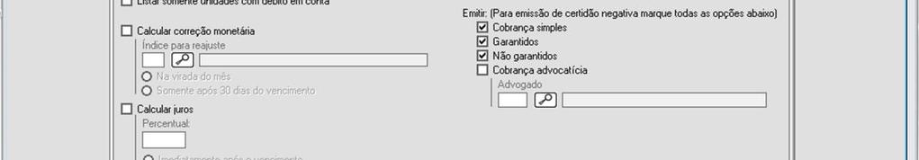 Este programa tem a finalidade de consultar os condôminos que estão em atraso com as suas obrigações junto a Administradora.