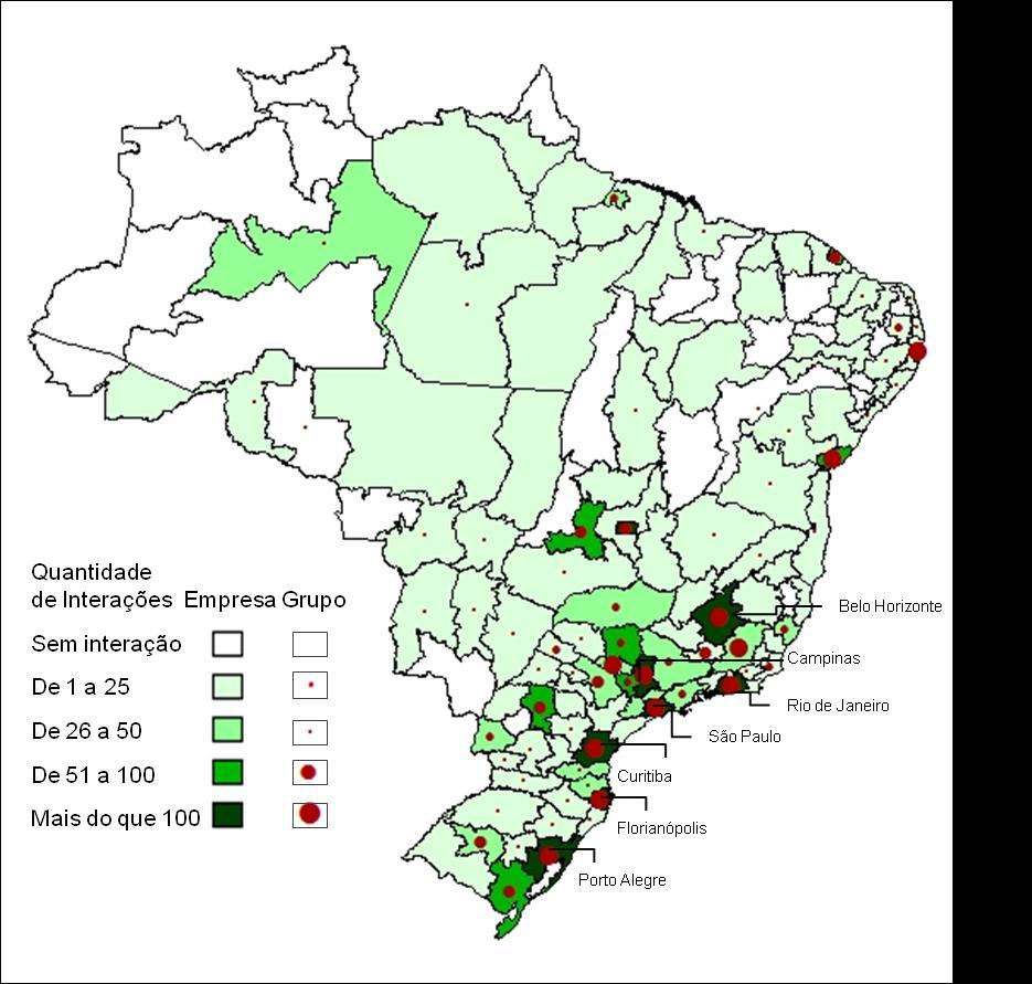 Diretório dos Grupos de Pesquisa da base Lattes do CNPq com o intuito de avaliar o papel e a importância dessas interações e identificar algumas das formas de transferência de conhecimento da