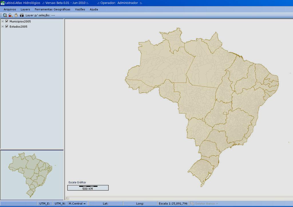 Processamento O sistema localiza cada ponto de captação do shapefile e identifica o sistema a que pertence;