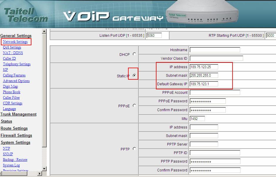 CONFIGURANDO O GATEWAY B FXO 7.