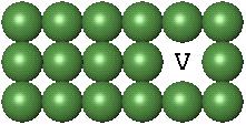 vizinhança do defeito não foram satisfeitas Intersticiais = ocorrência de um átomo em uma posição que não pertence à estrutura do cristal perfeito, como um