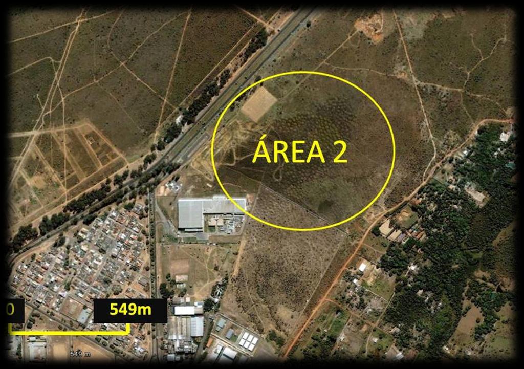 Figura 6. Detalhe da área de estudo nas proximidades do Gama DF (fonte: Google Earth).