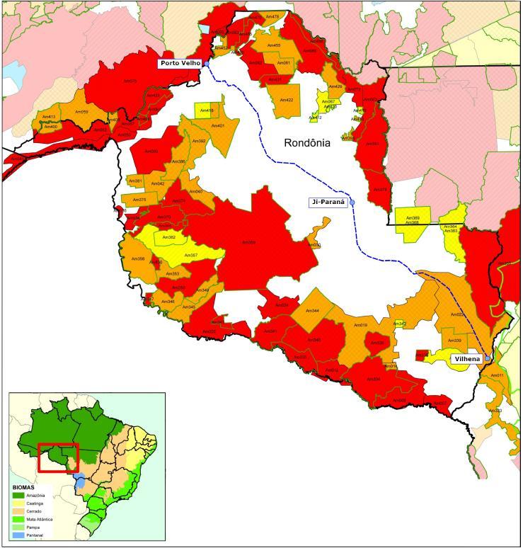 VALEC ESTUDO DE PRÉ-VIABILIDADE PORTO VELHO/RO VILHENA/RO ÁREAS PRIORITÁRIAS PARA A CONSERVAÇÃO DA BIODIVERSIDADE