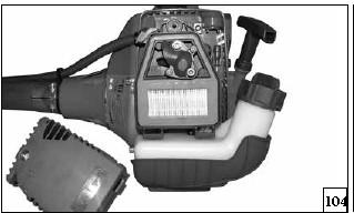 Nos modelos SPARTA 38, SPARTA 42BP e ESPARTA 44, abra a tampa (Fig. 88 (A)) do corpo do filtro de ar e retire o filtro (B). Faça a limpeza do filtro utilizando água e sabão neutro. 6.