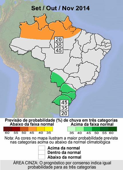 Neste mês, a passagem de perturbações na média e alta troposfera, aliada à incursão de sistemas frontais favoreceu o excesso de chuva principalmente no sul das Regiões Sul e Centro-Oeste.