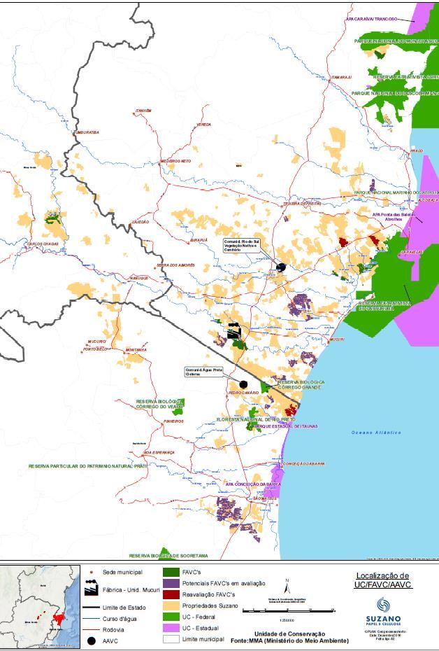 Figura 20 - Mapa indicando as Áreas de