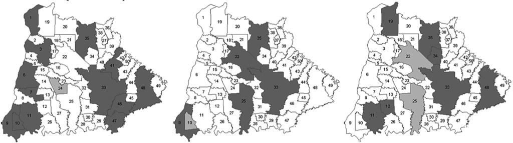 GUAIRA 2 - MERCEDES 3 - MARECHAL CANDIDO RONDON 4 - PATO BRAGADO 5 - ENTRE RIOS DO OESTE 6 - SANTA HELENA 7 - MISSAL 8 - ITAIPULANDIA 9 - FOZ DO IGUAÇU 10 - SANTA TEREZINHA DE ITAIPU 11 - SAO MIGUEL