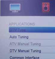 Configurações DTV Pressione os botões / para seleccionar Configurações