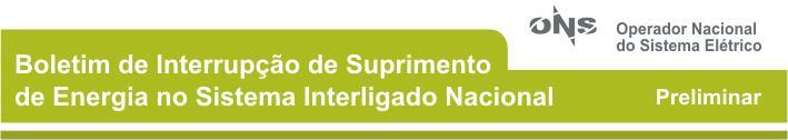 Nº do BISE: Emissão: (x) Rede de Operação ONS 040/2017 05/09/2017 às 16h30 ( ) Fora da Rede de Operação Data e hora da ocorrência: GIE no SIN (N/NE): Classificação: 29/08/2017 à 15h48 4,00