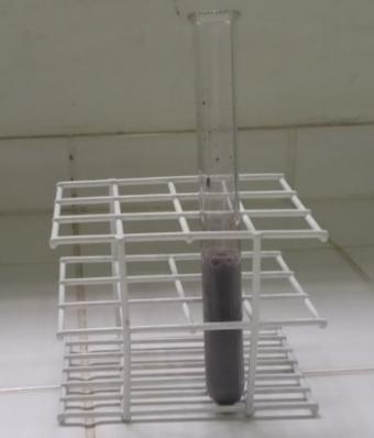 Teste de verificação da eficiência do Dióxido de Manganês recuperado.