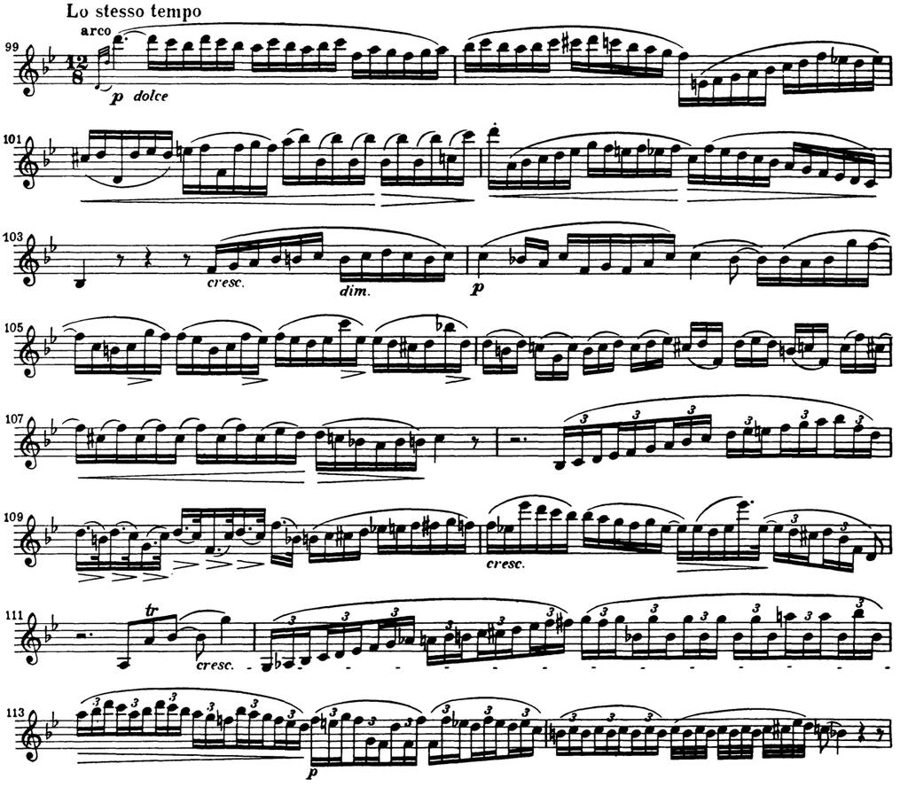 L. v. Beethoven: Sinfonia nº 9, III: compassos 99-114