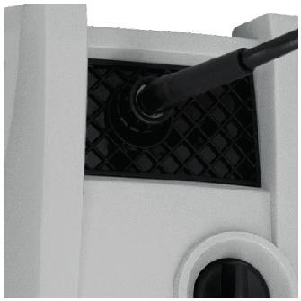 6.2.3. Montaje de la manguera de presión en la máquina Conecte la manguera de alta presión a la salida de agua de la lavadora (Fig. 5); Figura 5 Conexión de salida de agua 6.2.4.