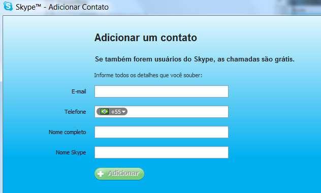 2.5 - Como adicionar um contato O próximo passo será localizar e adicionar contatos para iniciar o relacionamento. Clique em Contatos. Abrirá a segunda página ao lado Adicionar Contato.