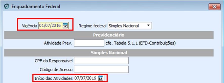 No sistema rumo é importante que a data seja informada da seguinte forma, para o correto cálculo do Simples Nacional: A janela anterior é idêntica para os procedimentos de pagamento e recebimento de