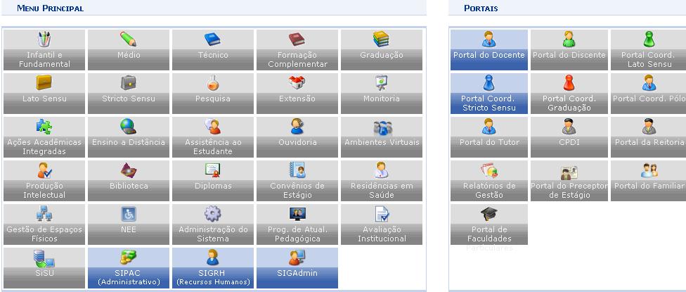 SIGAA PORTAL COORDENADOR STRICTO SENSU Aba MATRÍCULAS Item ATIVIDADES Subitem Validar Matrícula Essa funcionalidade permite