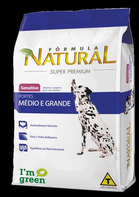 meses de idade. CÃES ADULTOS SENSITIVE Portes Médio e Grande Umidade/Humedad/Moisture (Máx.) 90 g/kg 9,0% Proteína Bruta/Proteína Cruda/Crude Protein (Mín.