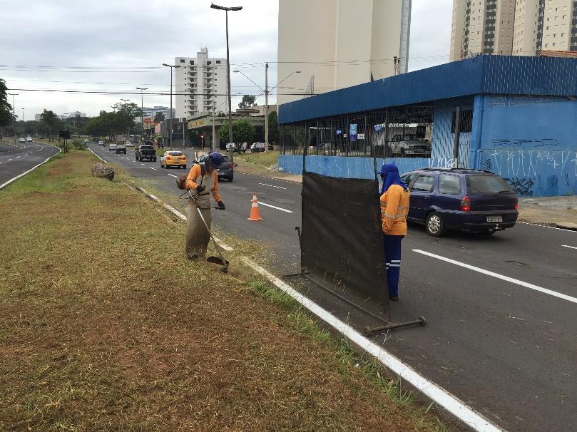 Figura 71: Capinação Sendo Executada pela EMDURB Segundo informações obtidas durante visita técnica, os serviços de poda são