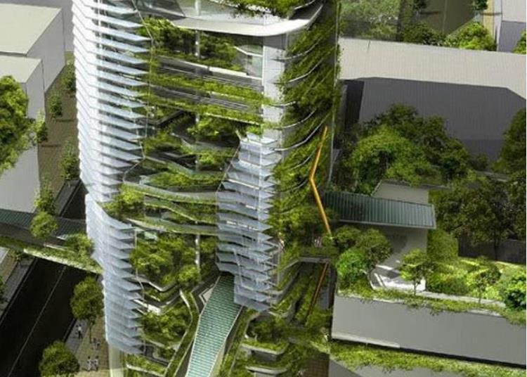 53 8.2 EDITT Tower A Torre Ecológica de Cingapura Este arranha céu de 26 andares, que ainda está em fase de projeto, foi elaborado principalmente para manter a concepção dos espaços verdes, conta com