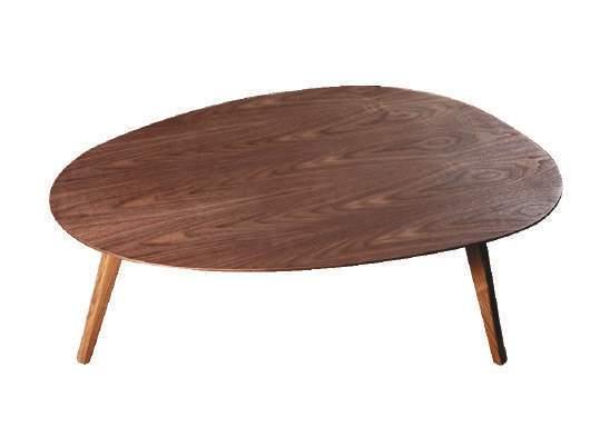 ZEN T coffee table Mesa de apoio com tampo oval disponível em seis dimensões em nogueira, carvalho, lacado ou lacado brilho. Oval coffee table, available in several dimensions.