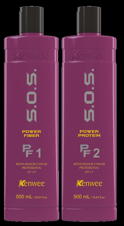 S.O.S - Power Fiber / Power Protein Produto pós química que recuperam com rapidez e intensividade a fibra capilar, repondo aminoácidos, queratina e restura a fragilidade e a flexibilidade dos fios.