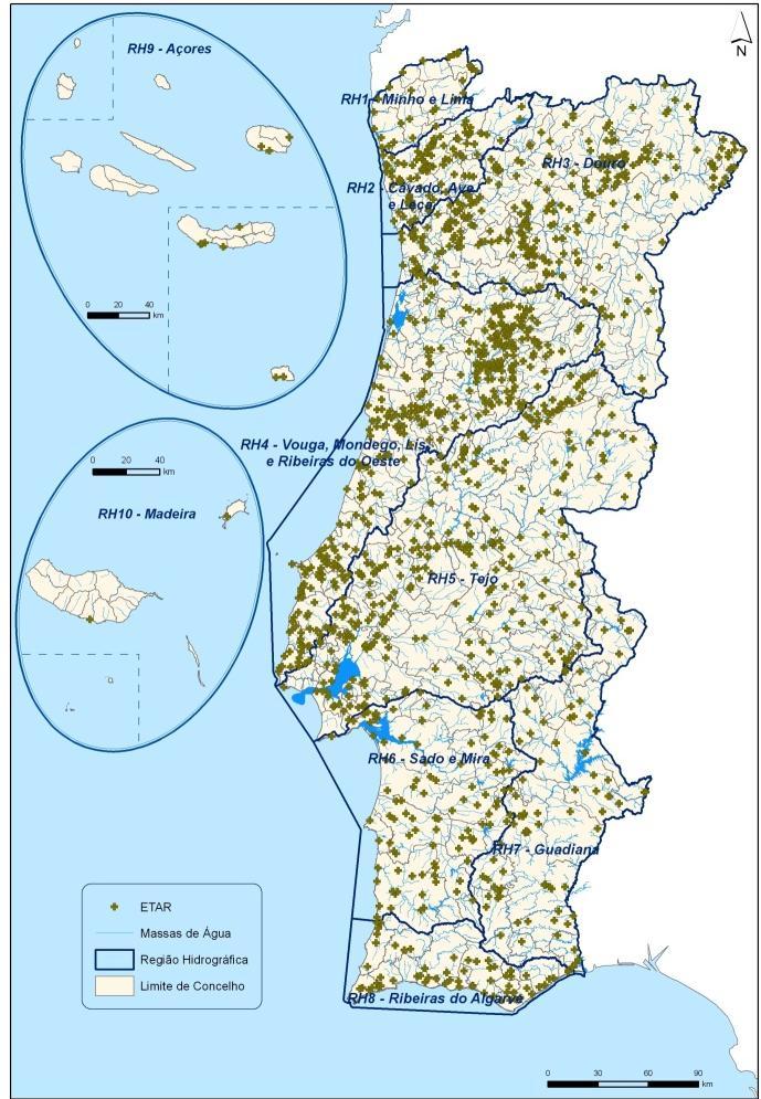 Drenagem e tratamento de águas residuais ETAR/FSC % de