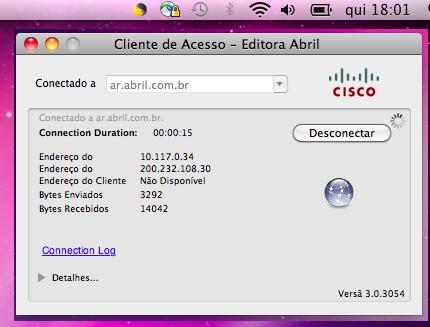 Conectando VPN - Macbook Você também pode confirmar abrindo o aplicativo, ele deverá