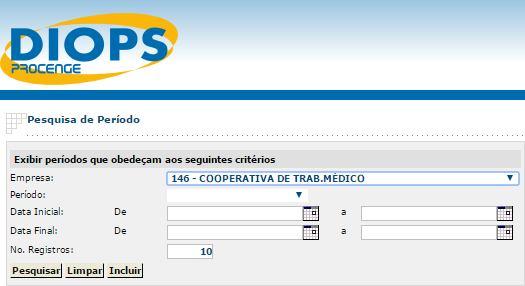 9º Passo Informações Cadastral DIOPS Procenge Geração do Período A