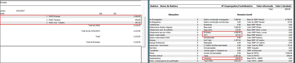 4 No quadro OPÇÕES, selecione as opções de provisão caso desejar visualizar os valores e lançamentos dos cálculos de provisão de férias e 13º.