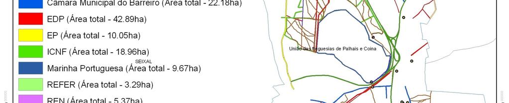 (1,56Km) (10,00Km) (34,40Km) 10 Figura 10: Mapa de Rede de Faixas de Gestão de Combustível, Rede