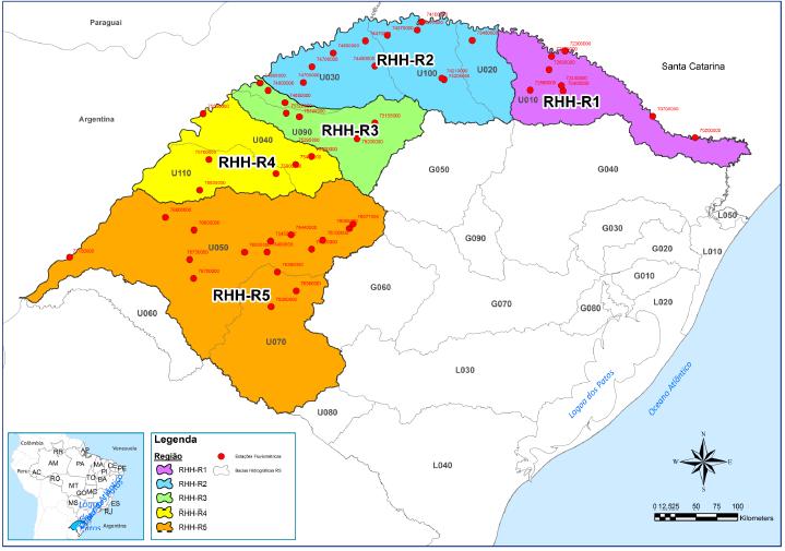 Figura 2 - Mapa com as RHH definidas no estudo.