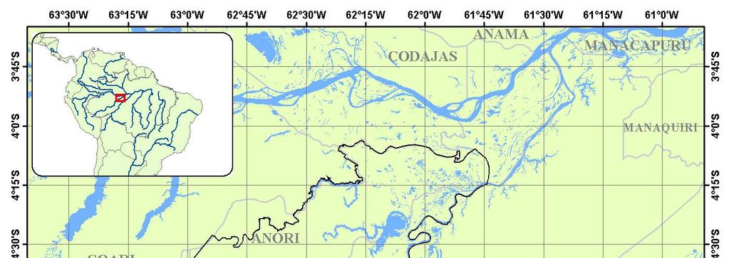 4. 1. 1. RESERVA BIOLÓGICA DE ABUFARI A Reserva Biológica de Abufari (Rebio Abufari), localizada no baio rio Purus entre as coordenadas geográficas 4º 50 e 5º 30 S e 62º 35 e 63º 15 W (Fig.