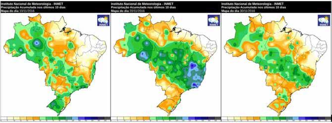 ou excesso de precipitações, ou, geadas, que podem causar impactos significativos na produção.