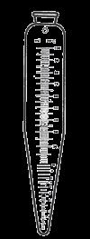 Tubo para Teste e Intemperismo e 100 ml, calib. a 20ºC, conforme ASTM D 1837 Frasco para Titulação 500 ml conforme ASTM D 3242 Cóigo Qt/Emb.