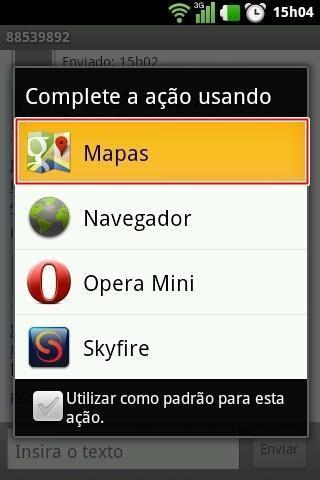 Para visualizar o ponto exato no mapa, você deve clicar no link e selecionar o Google Maps.