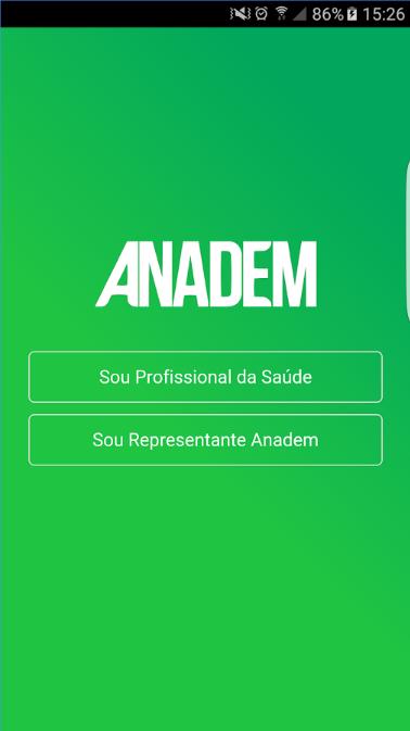 Inicializando o Aplicativo Após a correta instalação do aplicativo Anadem, abra-o e uma tela de carregamento será inicializada.