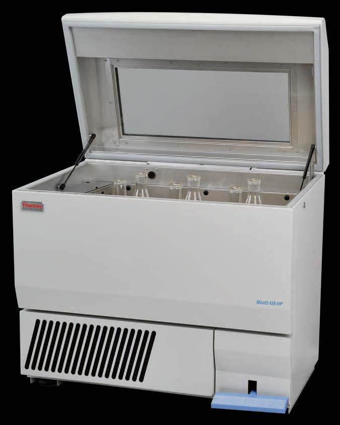 MaxQ Agitadores de chão incubado e refrigerado Modelos 435 (436) e 480R (481R) Soluções para requisitos de alta capacidade Filtração HEPA para proteção máxima contra contaminação Sistema de dreno com