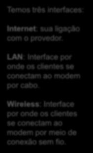 conectam ao modem por cabo.