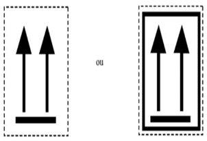 9 b) 250mm x 250mm para unidades de transporte, observado o item 5.3.1.3.2."(NR) XXII - O símbolo apresentado na figura 5.1 fica substituído pelo seguinte símbolo: XXIII - O capítulo 5.