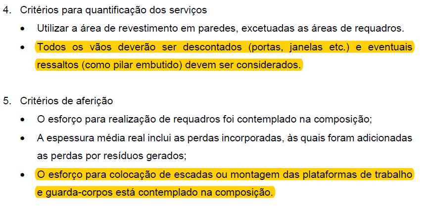 11. Cadernos Técnicos Revestimentos TCPO SINAPI - Caderno Técnico do Grupo Emboço/Massa Única Interna Lote 1 Pág.