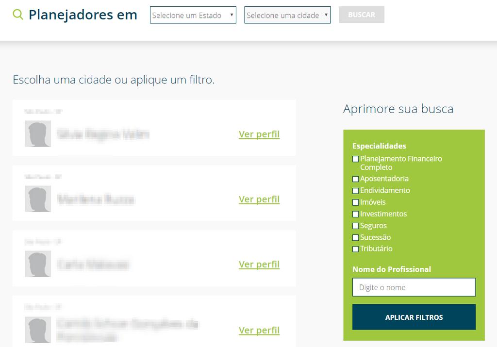 Acesse o link abaixo e veja onde ficarão disponíveis as informações de perfil público: http://www.planejar.org.