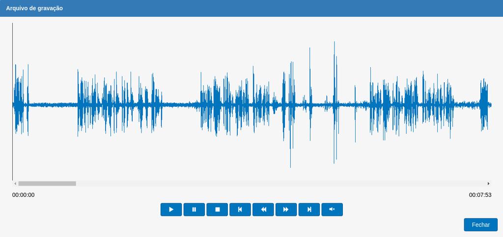 7.2.2 Abrir Arquivo de Gravação O arquivo de áudio será reproduzido através da própria interface.