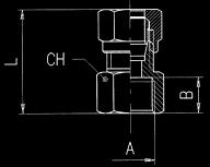 Serie 9000 9500 CONEXÃO RETA COM ROSCA FÊMEA - STRAIGHT FEMALE ADAPTOR 9550 CONEXÃO EM L ORIENTÁVEL TIPO BANJO - SINGLE BANJO BODY 9680 PORCA - NUT H H1 CH A L Code Tube A B L CH 0950000001 4 1/8 8.