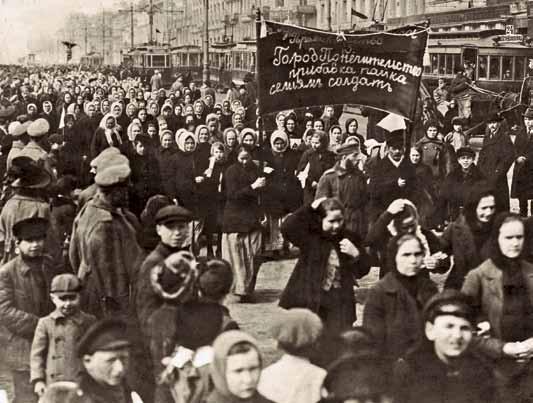 6 Bettmann/Corbis/LatinStock Os grupamentos revolucionários bolcheviques, mencheviques, socialistas- -revolucionários e anarquistas, apanhados de surpresa, intensificaram suas ações.