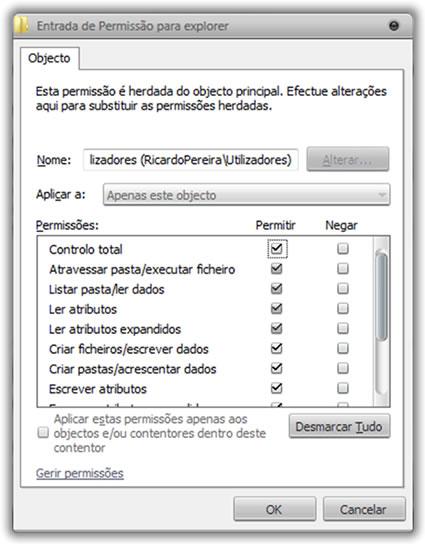 Clicamos Sempre em Ok, Ok, etc., até fechar todas as janelas das Propriedades do explorer.exe; Nota: Se forem questionados durante o processo, cliquem sempre em Sim ou Ok.