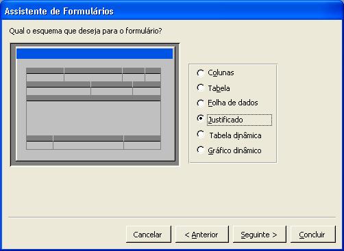 automático, com a possibilidade de definirmos os campos a incluir no