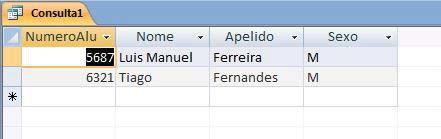 10. Como dissemos anteriormente as consultas conseguidas com ajuda do QBE tem uma representação directa de um comando em SQL. Para visionarmos esse comando activa-se a Vista de SQL.